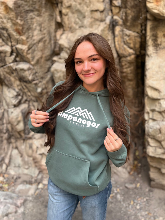 Timpanogos Hiking Co. (official) - Vintage Mountain Blend Hoodie (Alpine Green)