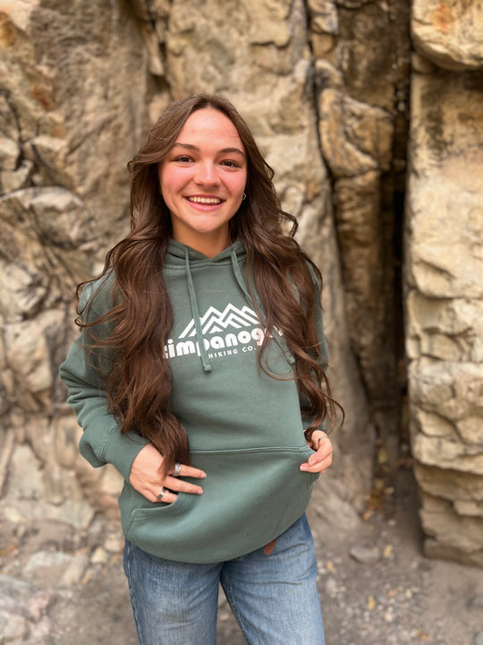 Timpanogos Hiking Co. (official) - Vintage Mountain Blend Hoodie (Alpine Green)