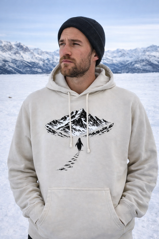Penguin and the Mountains (NEW!) - Mountain Blend Hoodie