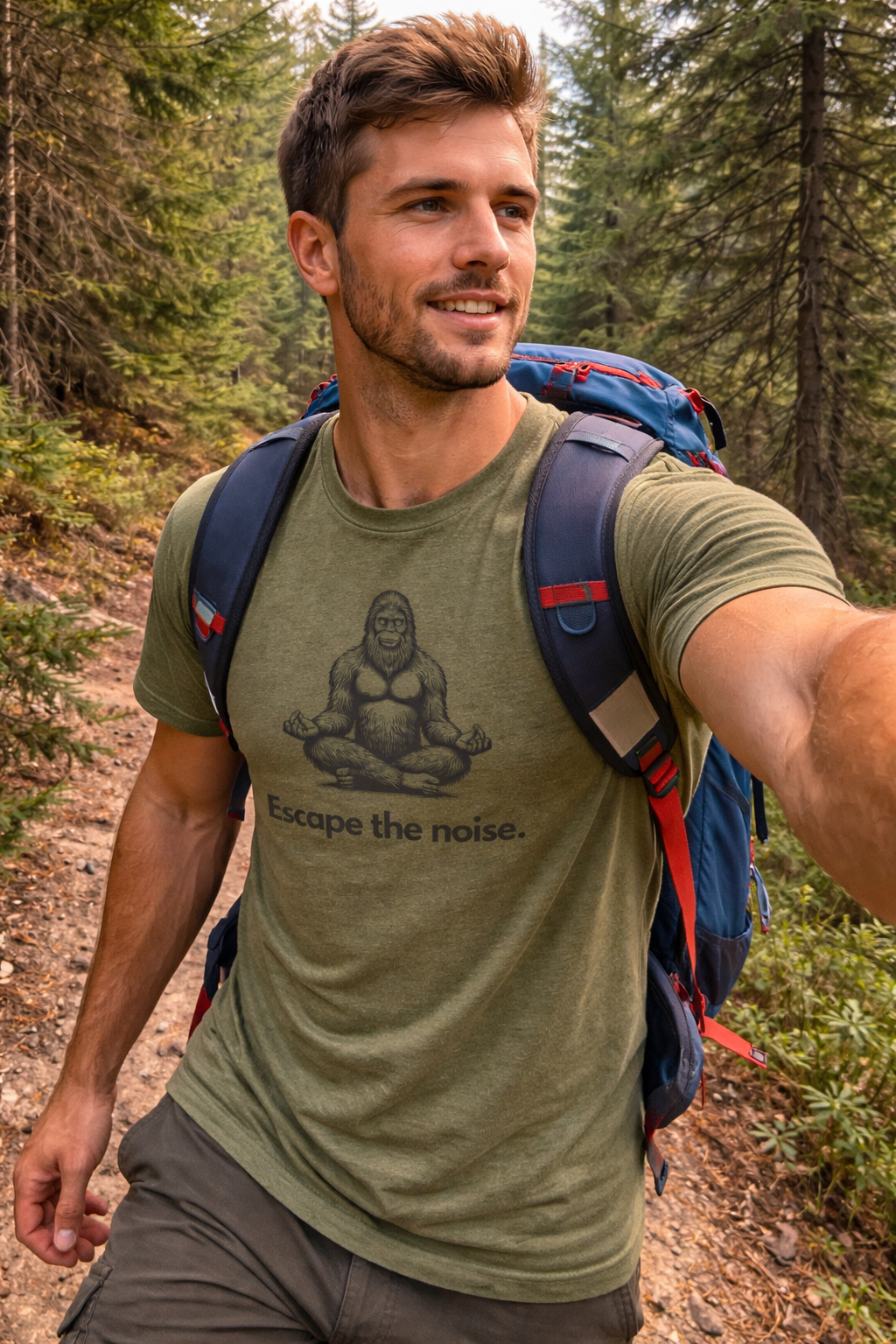 Escape the Noise (Bigfoot) - Premium Graphic Tee