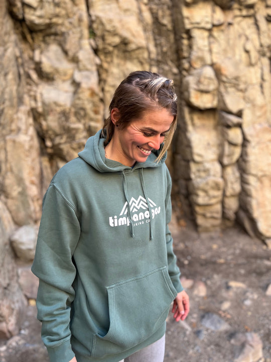 Timpanogos Hiking Co. (official) - Vintage Mountain Blend Hoodie (Alpine Green)