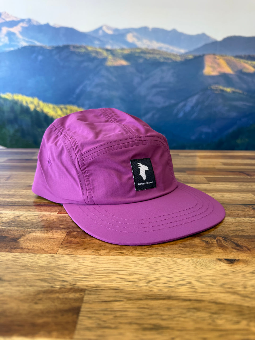 5-panel Water-Repellant Nylon Camp Hats - GOAT (Timpanogos)