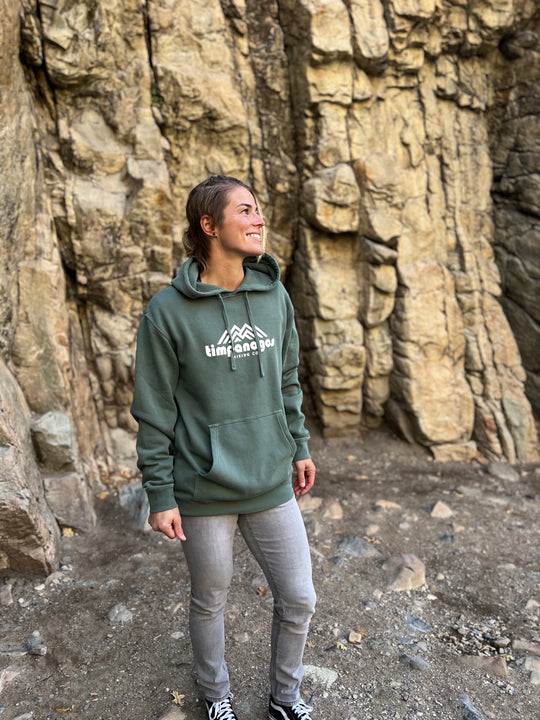 Timpanogos Hiking Co. (official) - Vintage Mountain Blend Hoodie (Alpine Green)