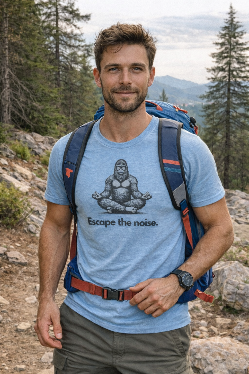 Escape the Noise (Bigfoot) - Premium Graphic Tee