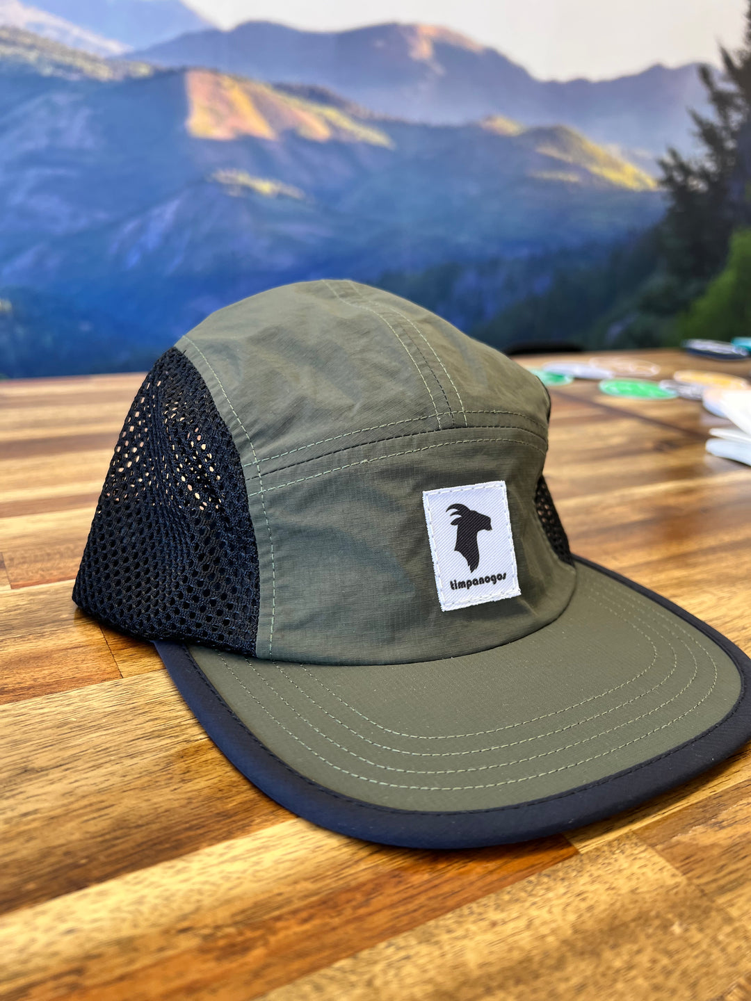 5-panel Multicolor Mesh Camper Hats - Goat (Timpanogos)