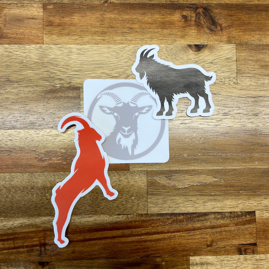 Goat Icon - Custom Die Cut Sticker (4x3)