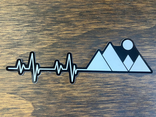 Custom Die Cut Sticker (3 x 6) - Mountain Pulse
