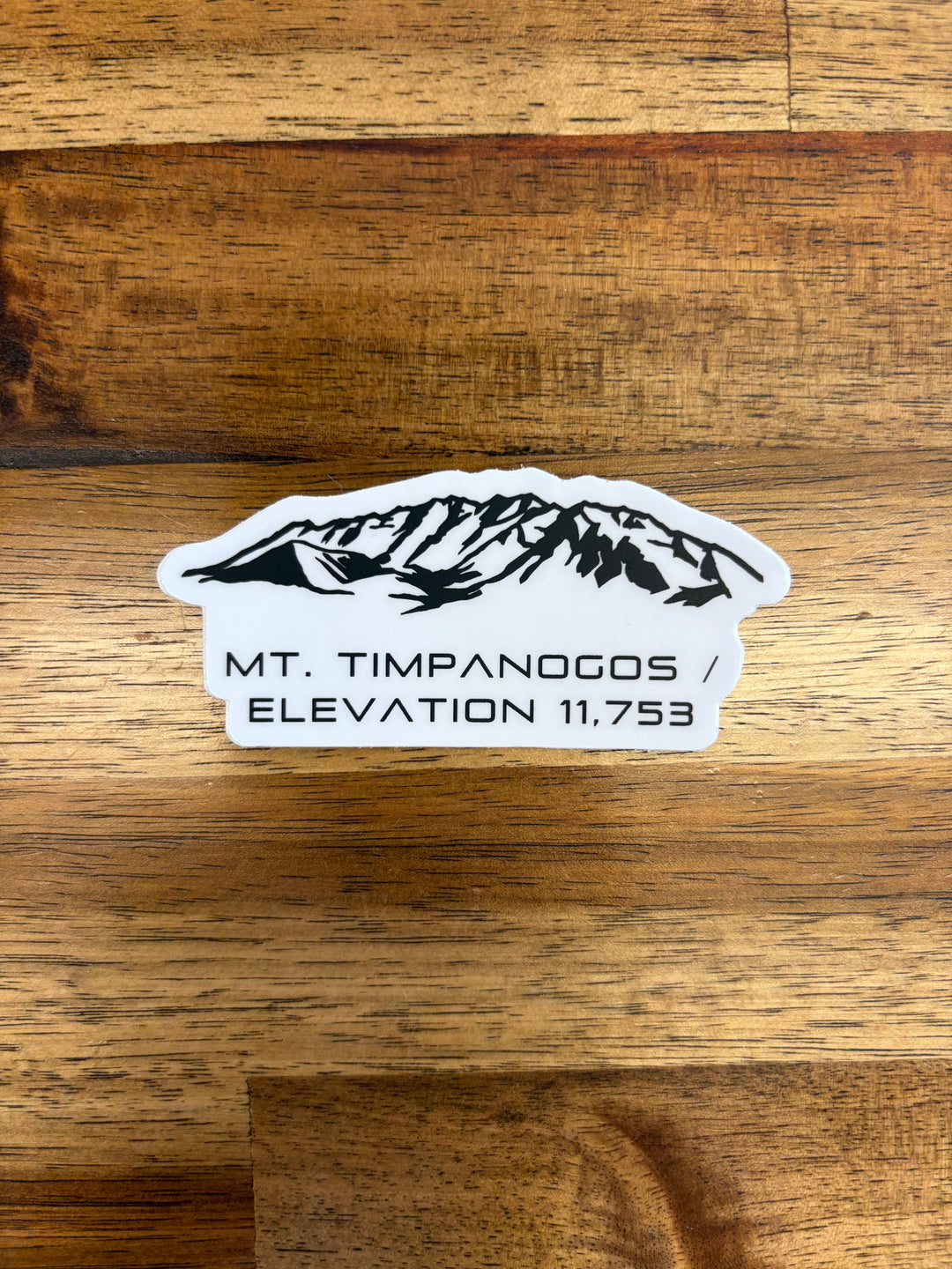 MT. Timpanogos (Elevation 11,753) (White) - Custom Die Cut Sticker (2x2)