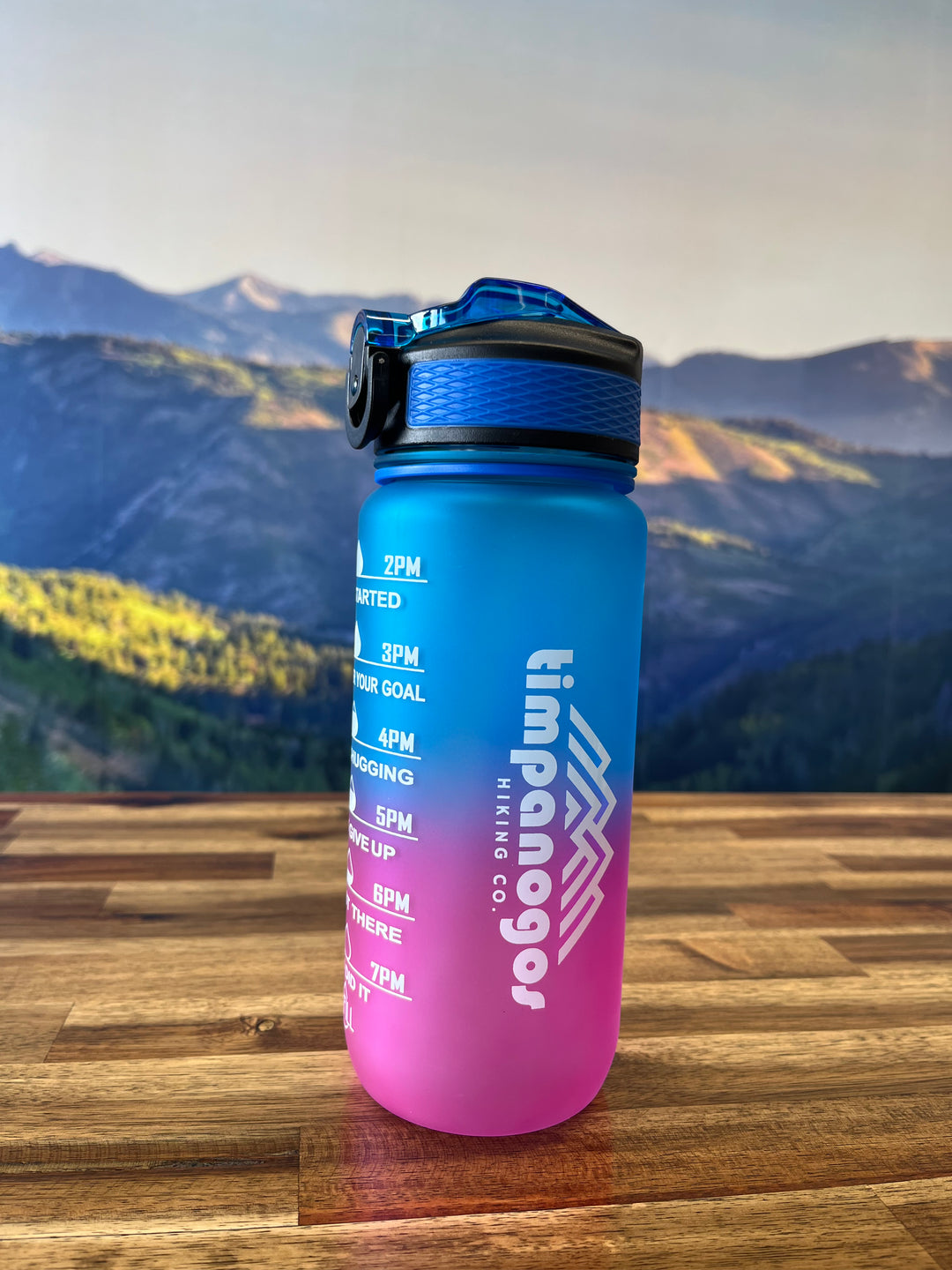 Timpanogos Hiking Co. Motivational Water Bottle (San Junipero)