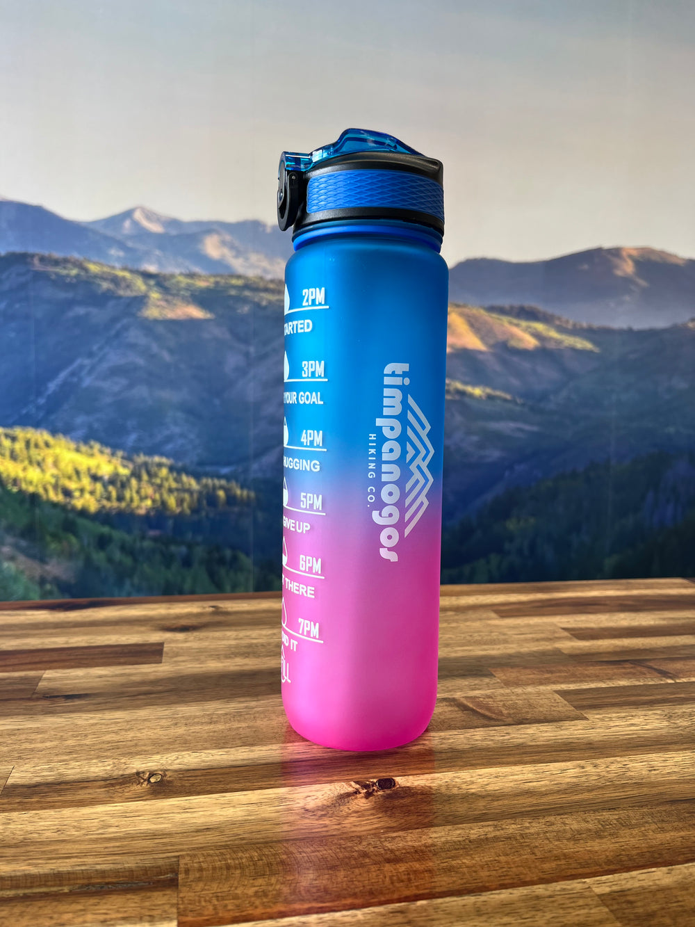 Timpanogos Hiking Co. Motivational Water Bottle (San Junipero)