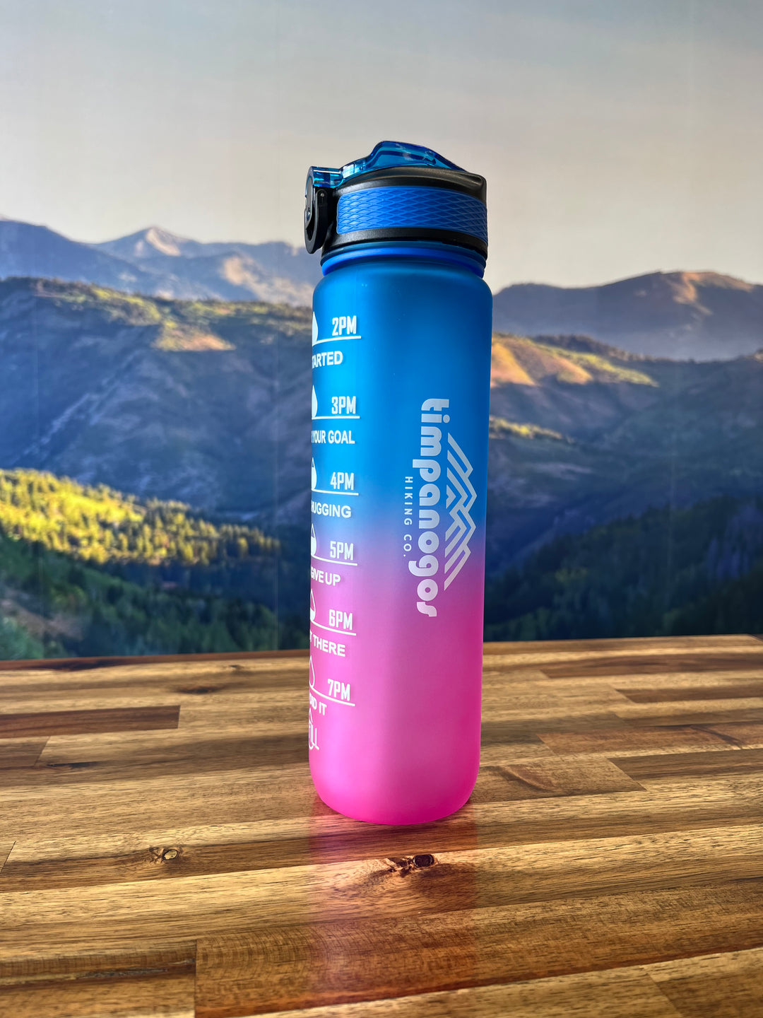 Timpanogos Hiking Co. Motivational Water Bottle (San Junipero)