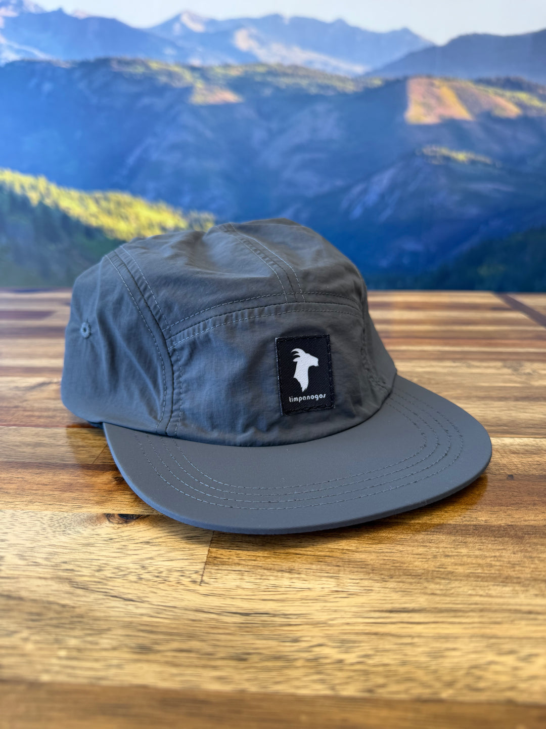 5-panel Water-Repellant Nylon Camp Hats - GOAT (Timpanogos)