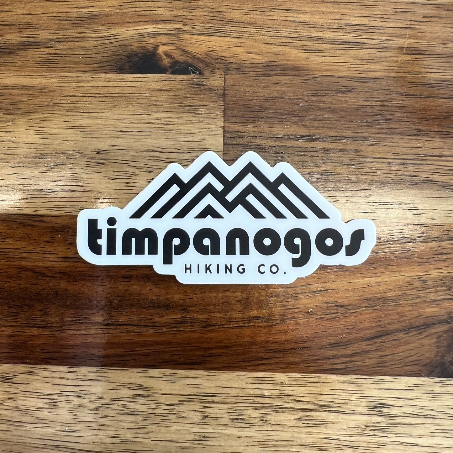 Custom Die Cut Sticker (2x2) - Timpanogos Hiking Co. (White on Black)