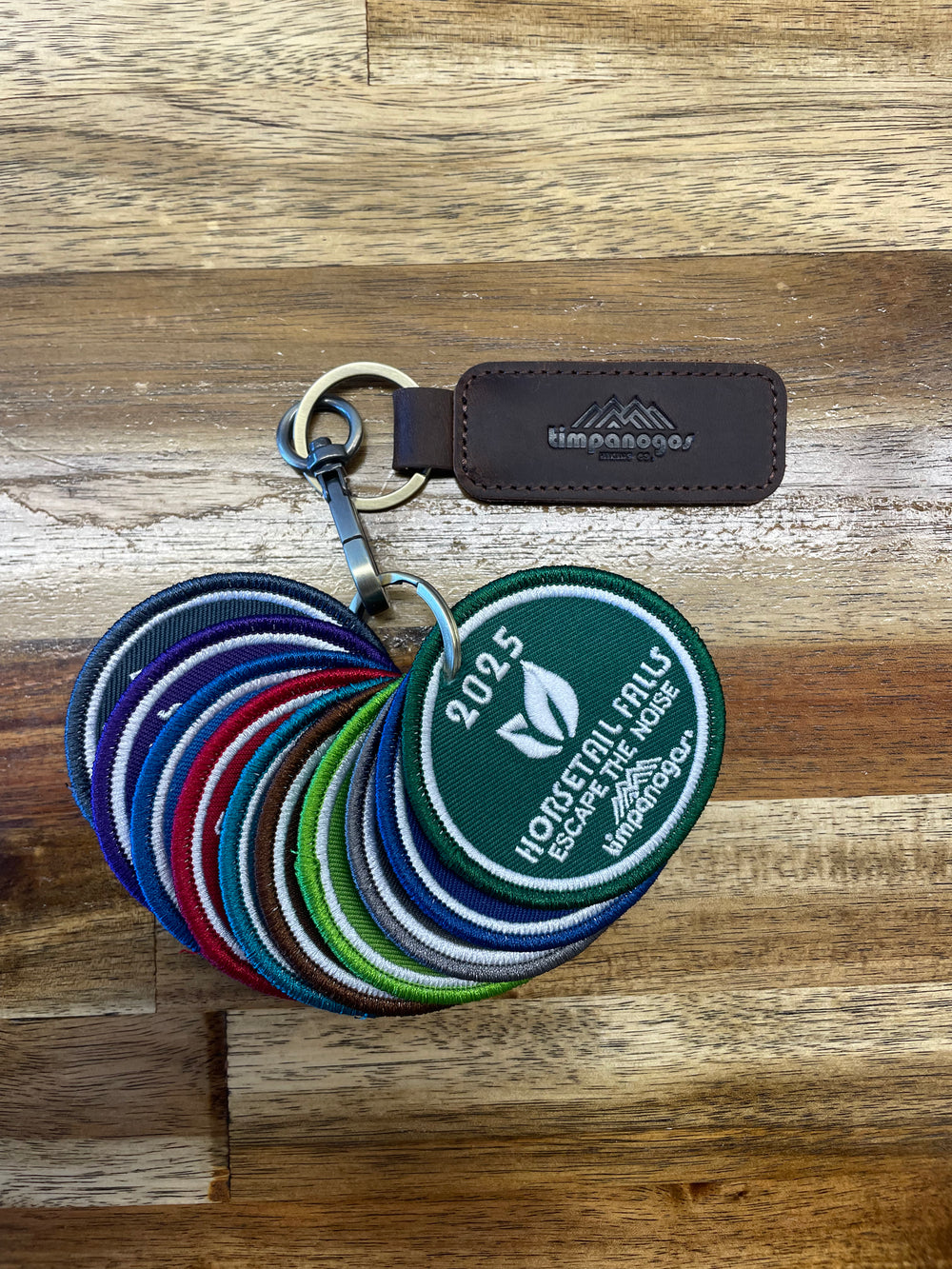 Vintage Timpanogos Leather Keychain
