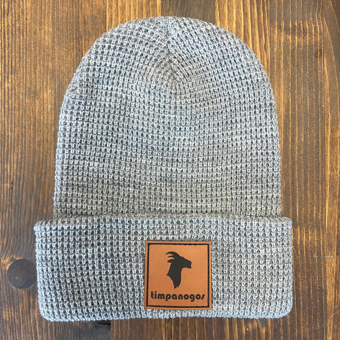 Patch Waffle Knit Beanie - Timpanogos Goat