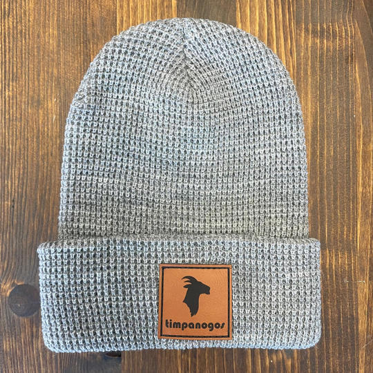 Patch Waffle Knit Beanie - Timpanogos Goat
