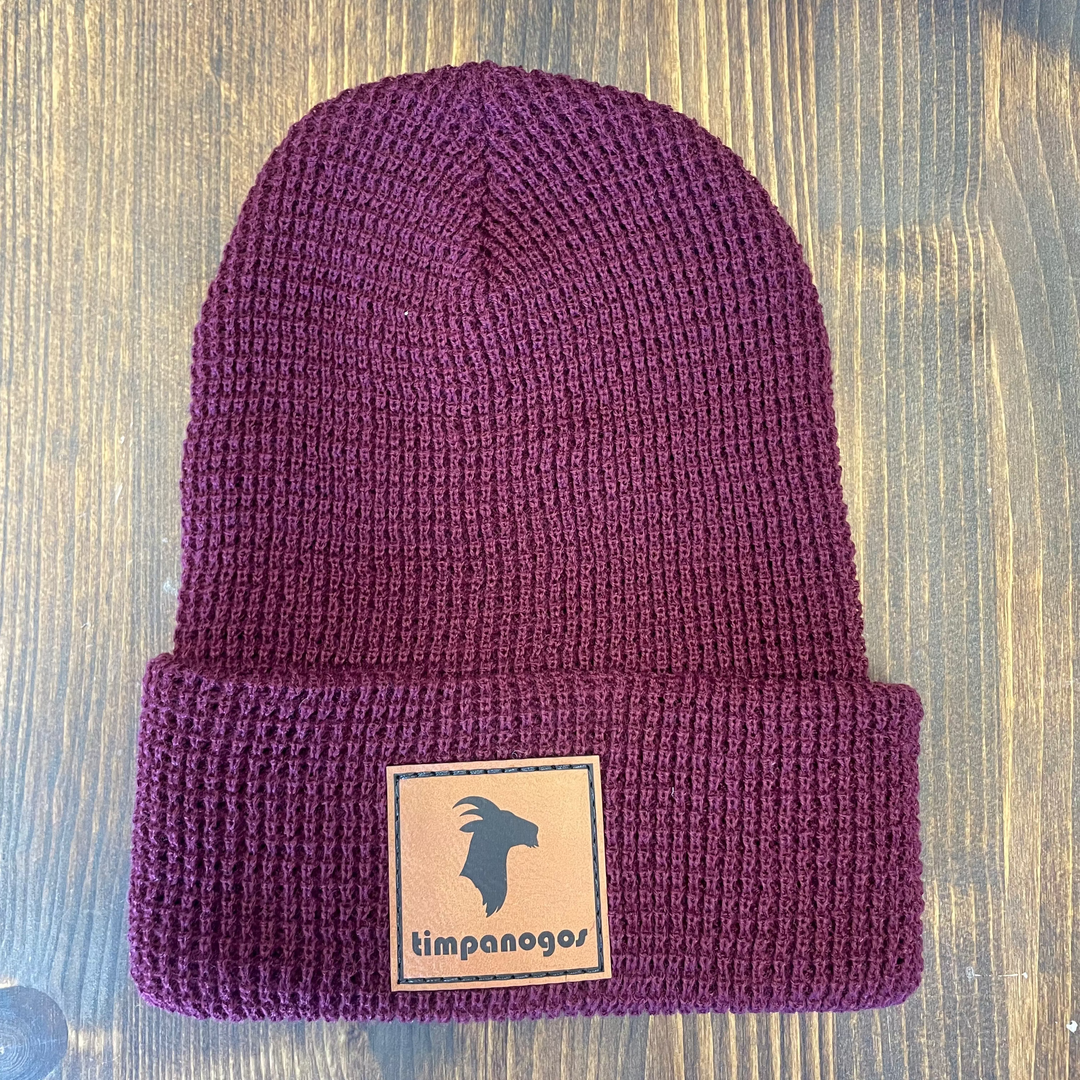 Patch Waffle Knit Beanie - Timpanogos Goat