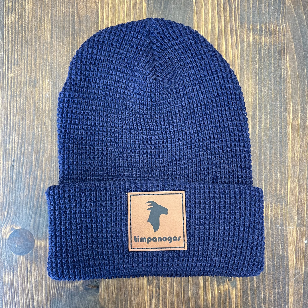 Patch Waffle Knit Beanie - Timpanogos Goat