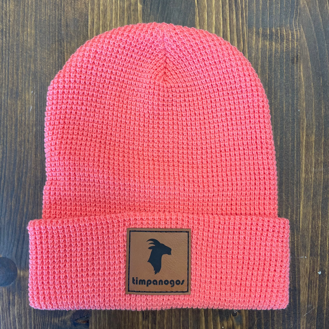 Patch Waffle Knit Beanie - Timpanogos Goat