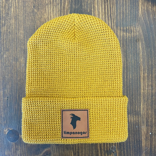 Patch Waffle Knit Beanie - Timpanogos Goat