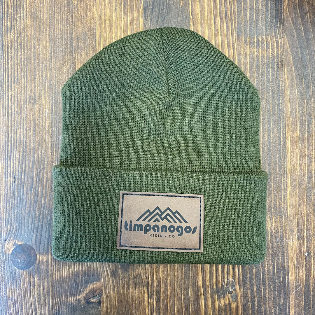 Cuffed Knit Patch Beanie - Timpanogos Hiking Co.