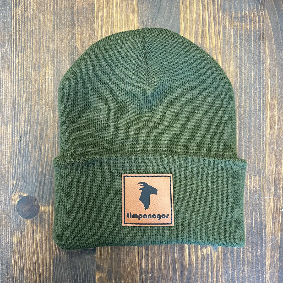 Cuffed Knit Patch Beanie - Timpanogos Goat
