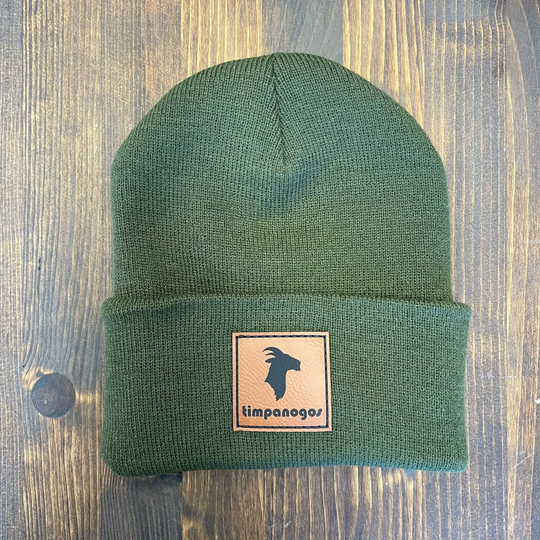 Cuffed Knit Patch Beanie - Timpanogos Goat