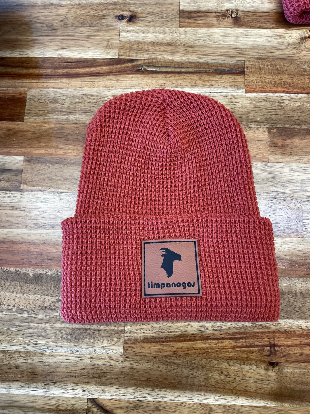 Patch Waffle Knit Beanie - Timpanogos Goat