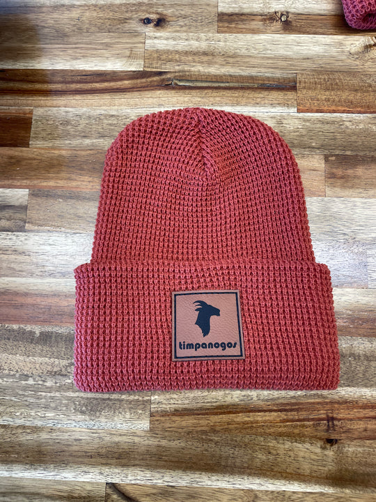 Patch Waffle Knit Beanie - Timpanogos Goat