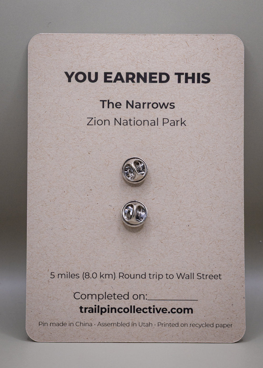 The Narrows Trail Pin