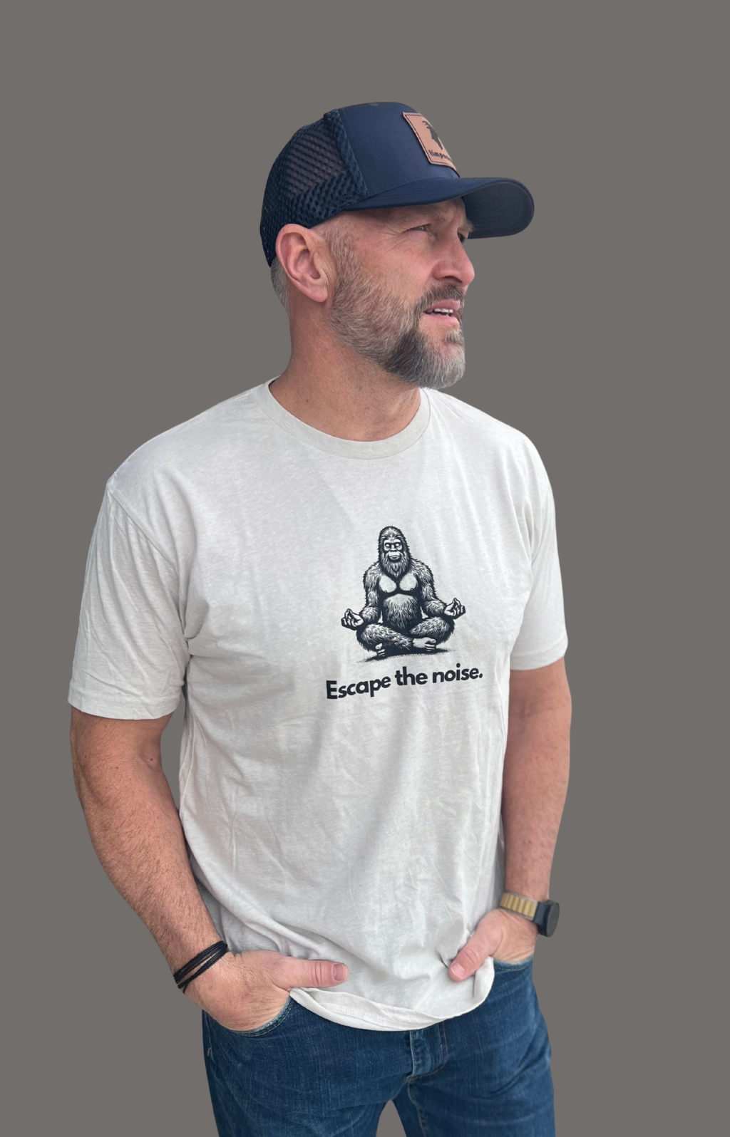 Escape the Noise (Bigfoot) - Premium Graphic Tee