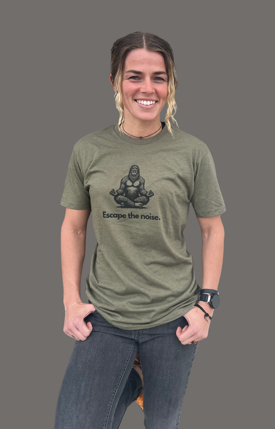 Escape the Noise (Bigfoot) - Premium Graphic Tee