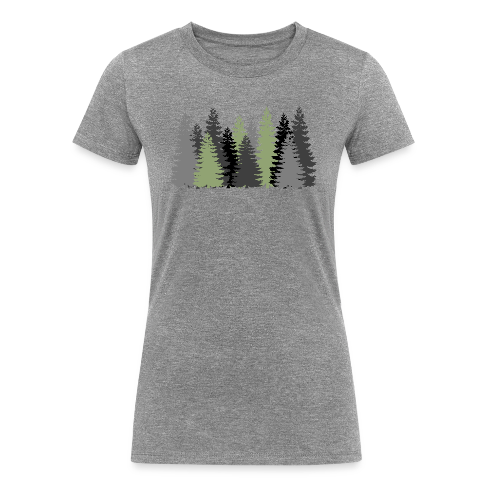 Women's Tri-Blend Organic T-Shirt (trees) - heather gray