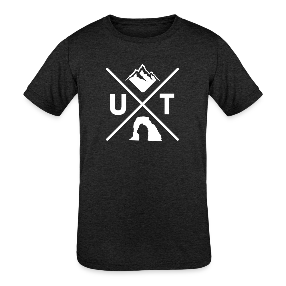 Kids' Tri-Blend T-Shirt (Utah X) - heather black
