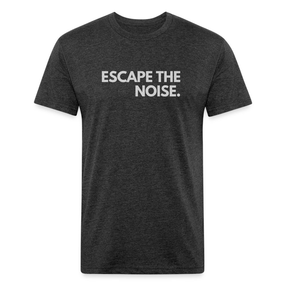 Escape the Noise - Premium Graphic Tee - heather black