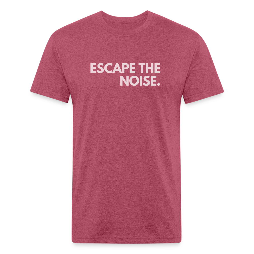 Escape the Noise - Premium Graphic Tee - heather burgundy