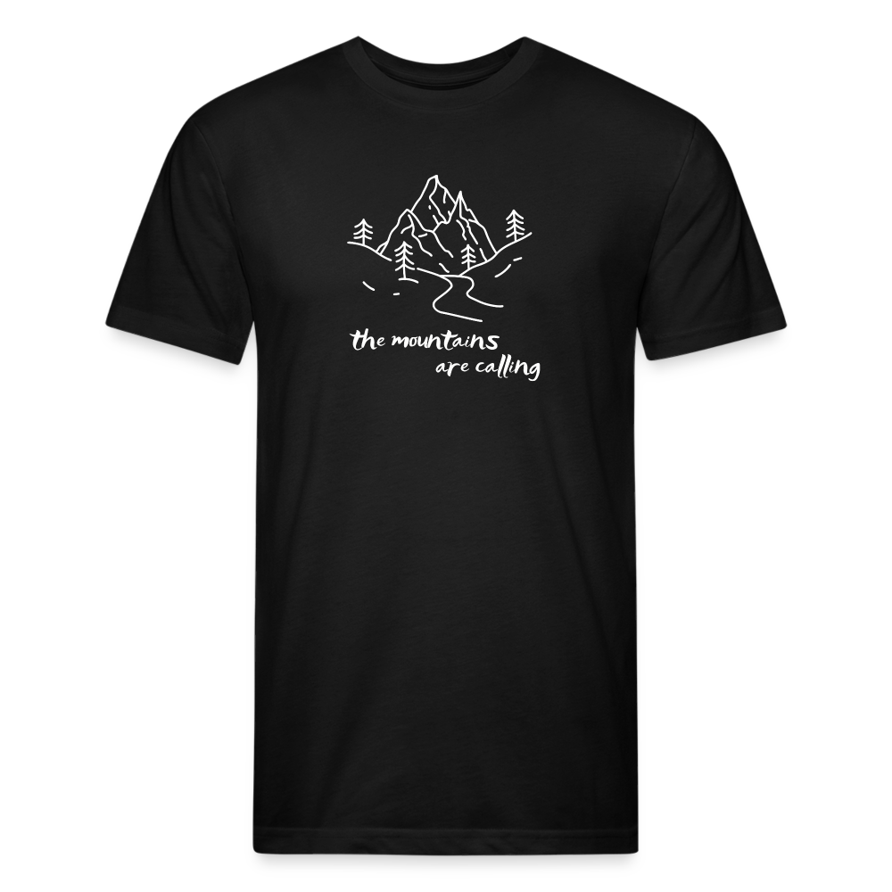 the mountains are calling - Premium Graphic Tee - black