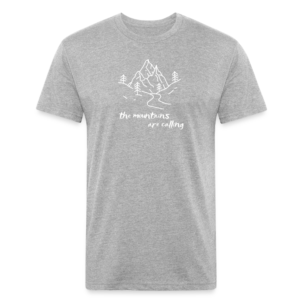 the mountains are calling - Premium Graphic Tee - heather gray