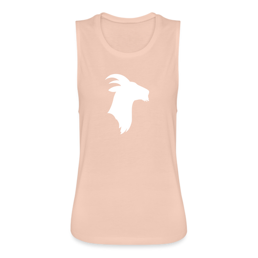 Goat - Women's Flowy Muscle Tank by Bella - peach