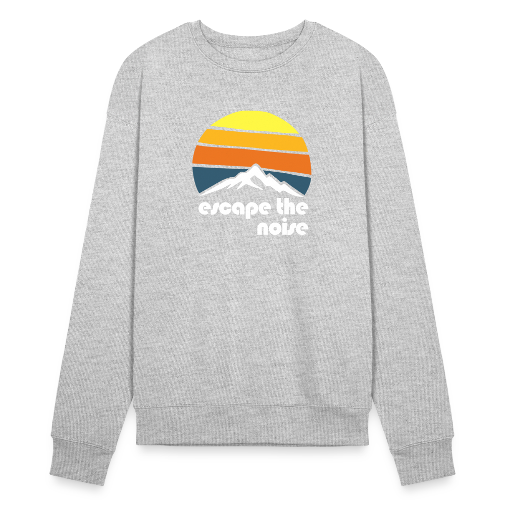 Escape the Noise - Bella + Canvas Cozy Sweatshirt - heather gray