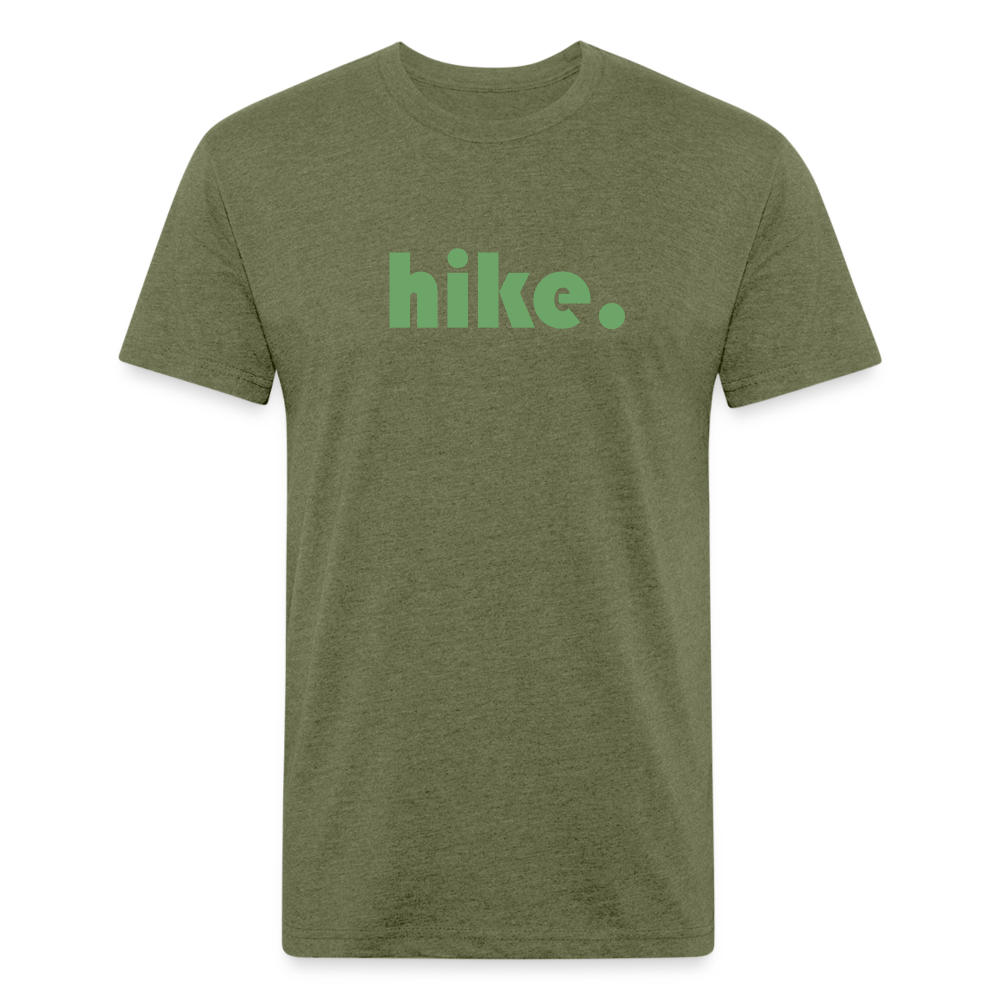 hike - Premium Graphic Tee - heather military green