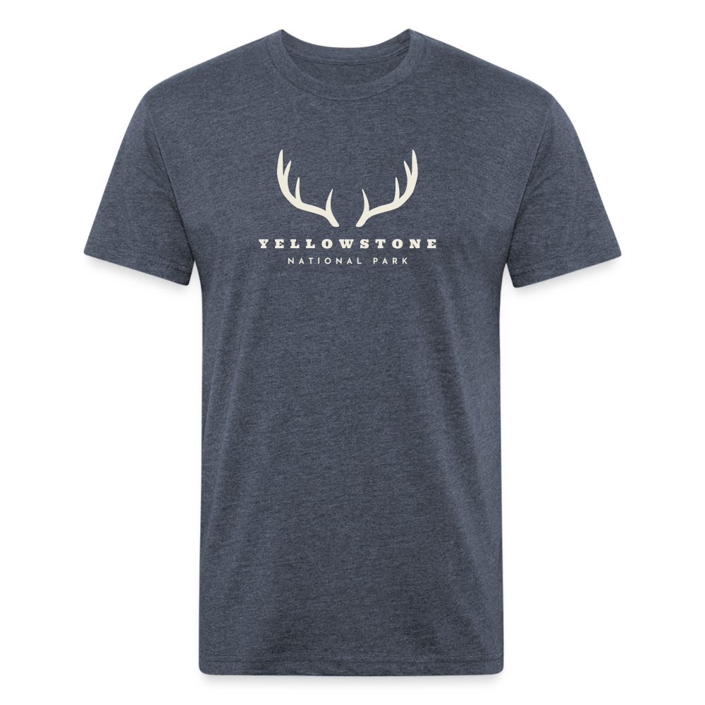 Yellowstone (antlers) - Premium Graphic Tee - heather navy