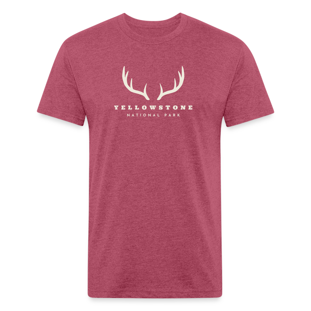 Yellowstone (antlers) - Premium Graphic Tee - heather burgundy