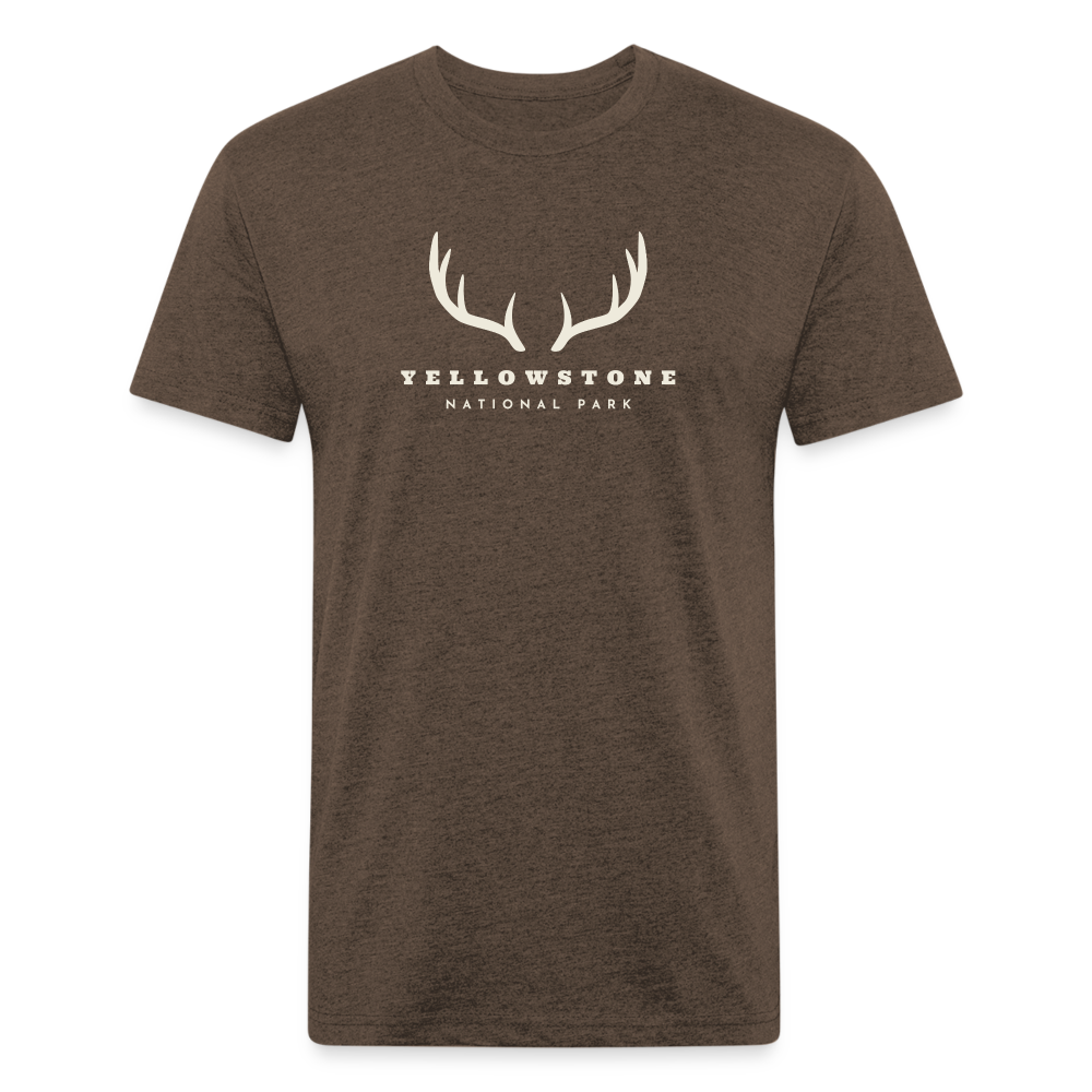 Yellowstone (antlers) - Premium Graphic Tee - heather espresso