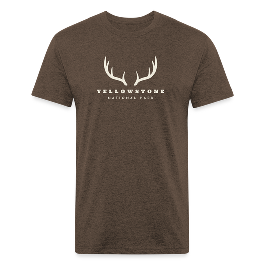 Yellowstone (antlers) - Premium Graphic Tee - heather espresso