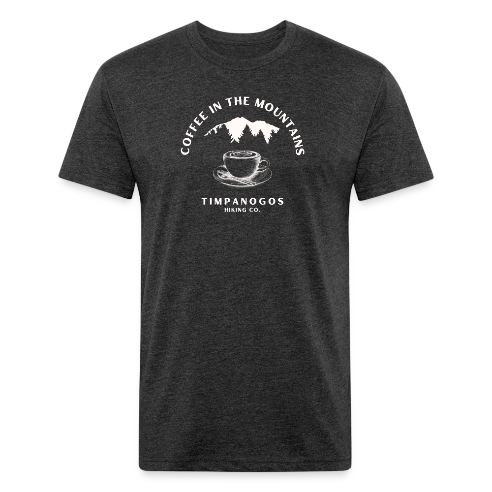 Coffee in the Mountains - Premium Graphic Tee - heather black
