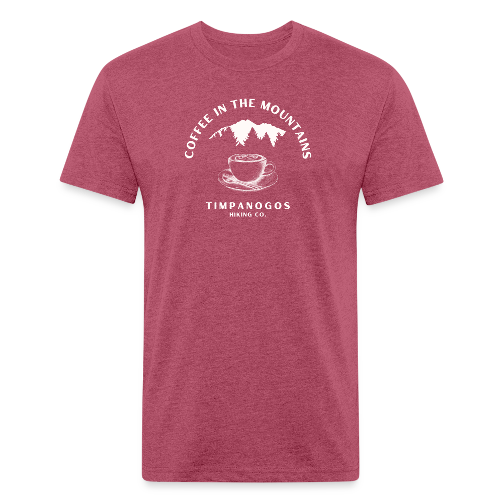 Coffee in the Mountains - Premium Graphic Tee - heather burgundy