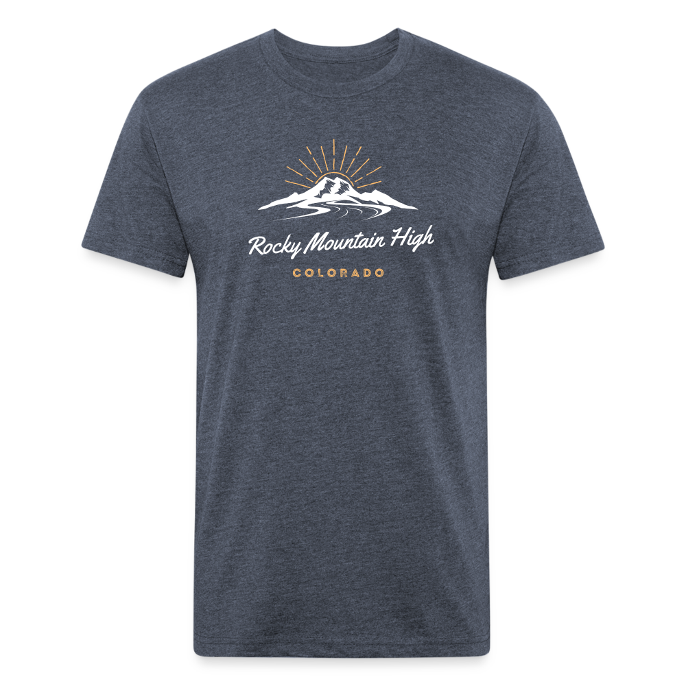 Rocky Mountain High - Premium Graphic Tee - heather navy