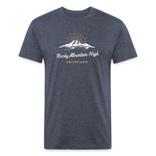 Rocky Mountain High - Premium Graphic Tee - heather navy