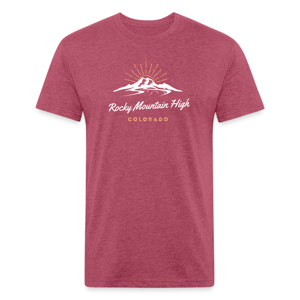 Rocky Mountain High - Premium Graphic Tee - heather burgundy
